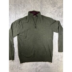 Rodd & Gunn Quarter Zip Warm Jumper. Italian Yarn. Brown Mix. Sz m Hole On Elbow